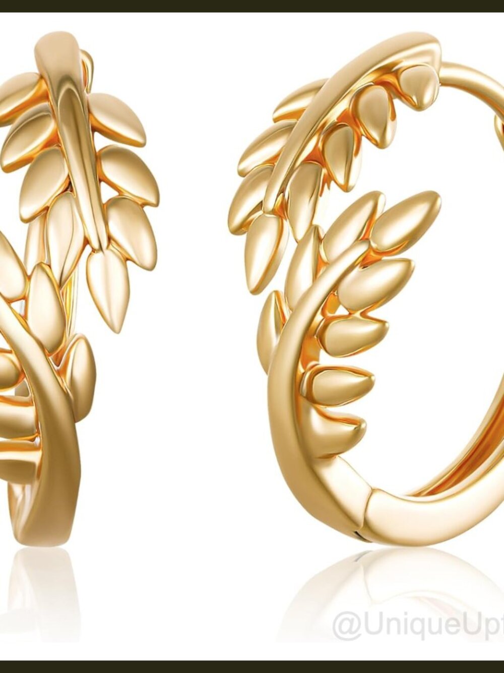 14K Gold Plated Huggie Hoop Earrings CZ Stud Hypoallergenic 18.5mm